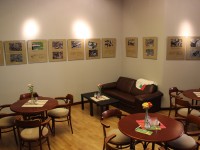Výstava v literární kavárně knihkupectví Academia v Brně.  Foto archiv redakce.