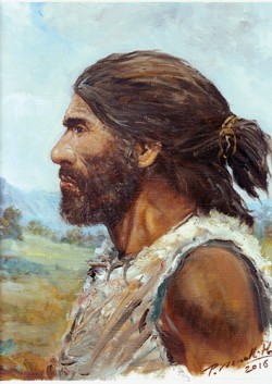 Kromaňonský lovec  (člověk moudrý – Homo sapiens), Předmostí III. Orig. P. Modlitba