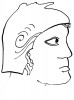 Fiktivní portréty některých uváděných postav: bůh války Arés. Orig. T. Pavlík
