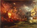 Philip James de Loutherbourg –  Defeat of the Spanish Armada (Porážka španělské Armady 8. srpna 1588; 1796). Převzato z Wikimedia Commons, v souladu s podmínkami použití 