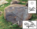 Petroglyfy pravděpodobně zobrazující sopečnou erupci arménského vulkánu Porak datované do 5. století př. n. l. Podle: A. Karakhanian a kol. (2002), v souladu s podmínkami použití 