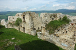 Spišský hrad je pustý od počátku 18. století, přesto pozůstatky dřeva, zachované v jeho zdivu, poskytly velmi hodnotný materiál letokruhů dubu, jedle a modřínu. Pozoruhodné je, že zdrojem těch nejstarších sekvencí letokruhů byly vesměs desky prevétů (toalet v gotických hradech, jejichž podstatnou součástí byla masivní deska pro usazení) tří různých věží. Z nich nejdelší a nejcennější byla téměř 250letá letokruhová řada dubu (998–1245, viz obr. na webu Živy). Foto J. Korom, Wikimedia Commons, v souladu s podmínkami použití