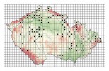 Aktuální výsledky mapování výskytu plcha velkého v České republice.  Orig. M. Anděra