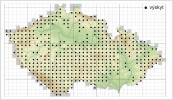 Na síťové mapě nynějšího rozšíření rejsce menšího (Neomys milleri) v České republice je patrná jeho absence zejména v nížinách středních a východních Čech a jižní Moravy. Agentura ochrany přírody a krajiny ČR. 