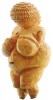Willendorfská venuše z mladšího paleolitu – kultura gravettienu  (stáří 22–20 tisíc let).  Byla objevena r. 1908 v Rakousku  (Wachau, Willendorf).  Obr. z archivu P. Nilssona, University Hospital Malmö