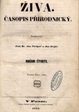Obálka časopisu Živa 1856/1