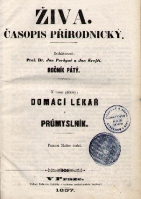 Obálka časopisu Živa 1857/3