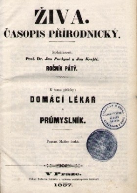 Obálka časopisu Živa 1857/4