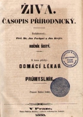 Obálka časopisu Živa 1858/2
