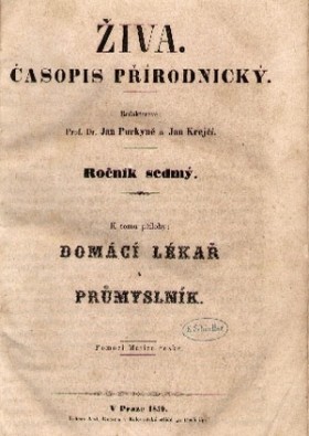 Obálka časopisu Živa 1859/1
