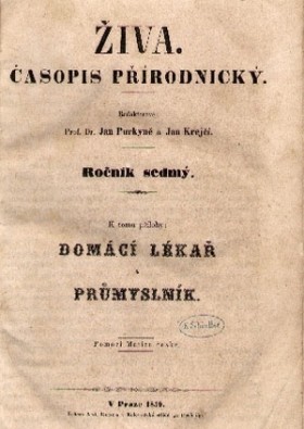 Obálka časopisu Živa 1859/4