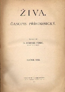 Obálka časopisu Živa 1912/1