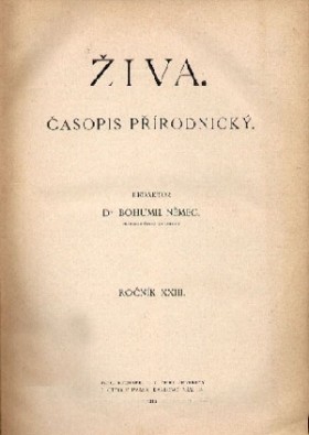 Obálka časopisu Živa 1913/3