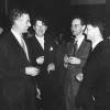Britský biolog Peter Brian Medawar (vlevo) a Milan Hašek na mezinárodní embryologické konferenci v Bruselu v dubnu 1955. Snímky převzaty  laskavostí J. Haška z práce prasynovce M. Haška Michaela Havlíka (1998) 